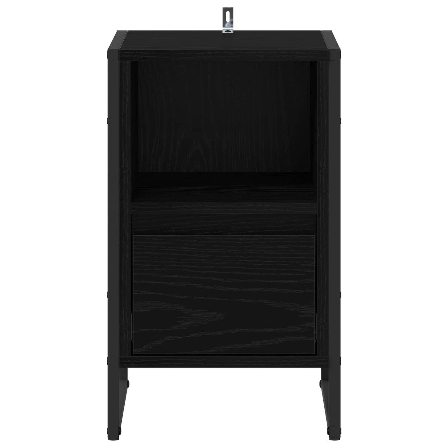 vidaXL Κομοδίνο 2 pcs Μαύρη Οξυά 39,5 x 30 x 50 εκ Επεξεργασμένο ξύλο