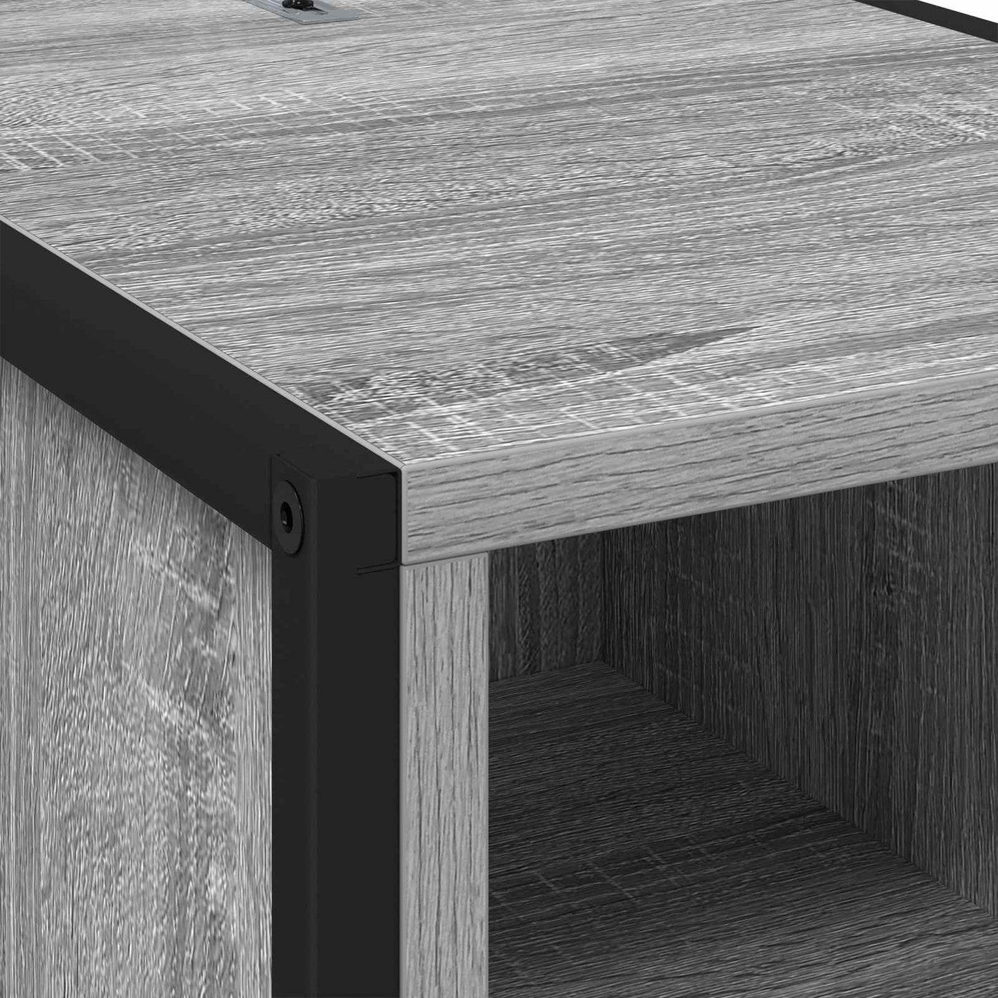 vidaXL Κομοδίνο Γκρίζο Σονομα 39,5 x 30 x 50 εκ Επεξεργασμένο ξύλο