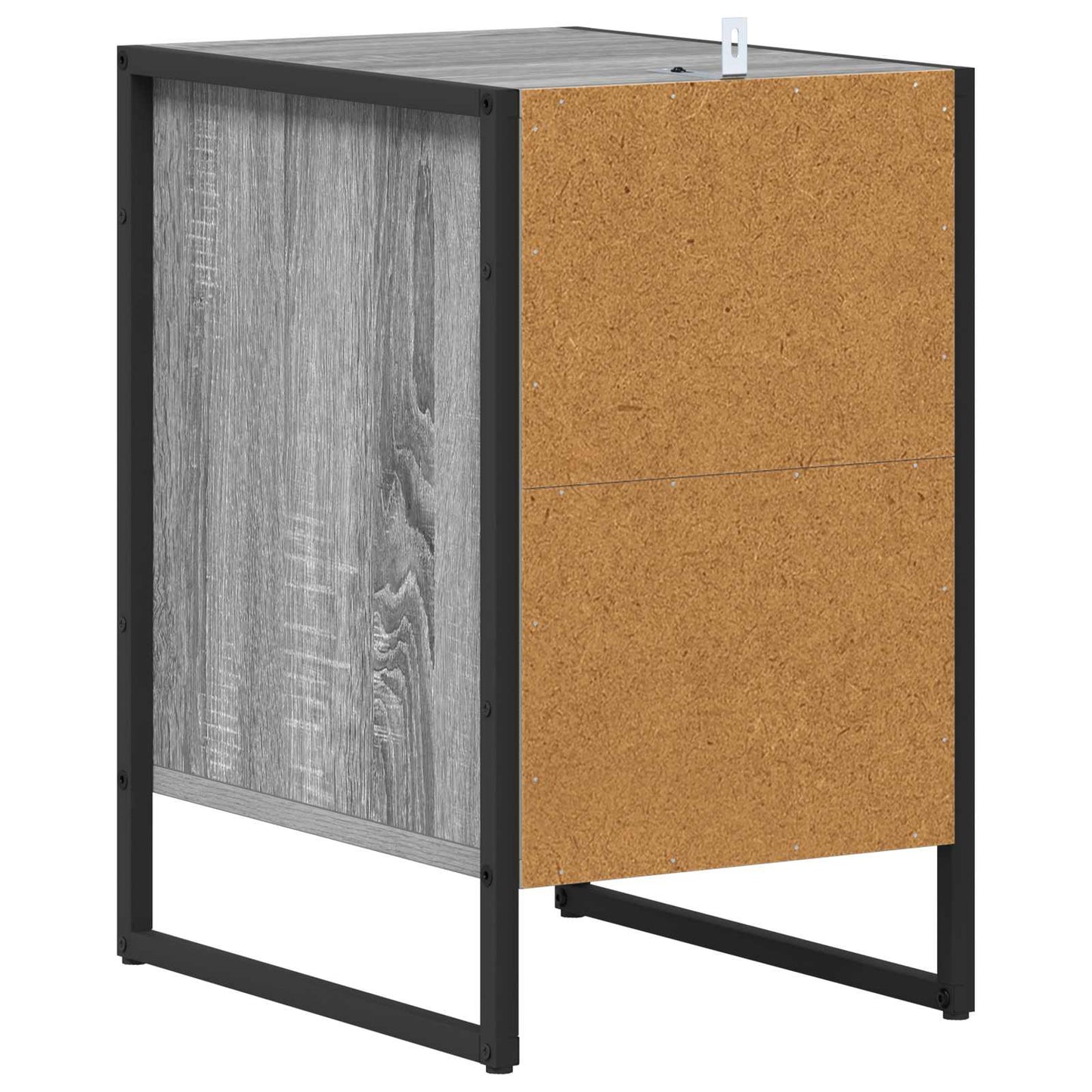 vidaXL Κομοδίνο με συρτάρι 2 pcs Γκρίζο Σονομα 39,5 x 30 x 50 εκ