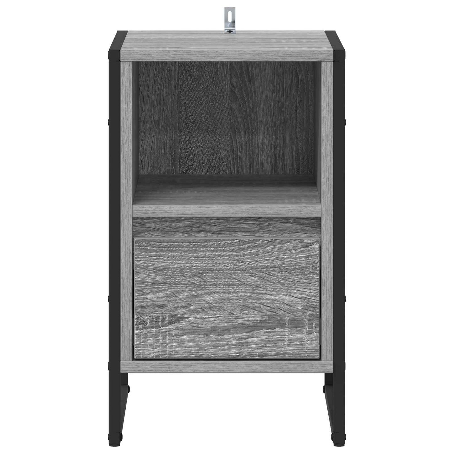 vidaXL Κομοδίνο με συρτάρι 2 pcs Γκρίζο Σονομα 39,5 x 30 x 50 εκ