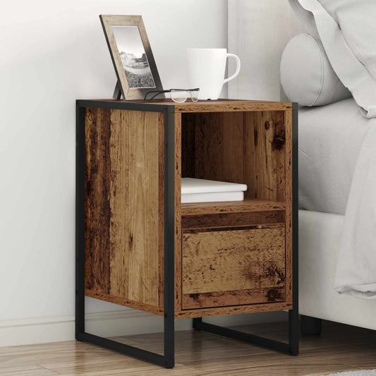 vidaXL Κομοδίνο 2 pcs Παλιό Ξύλο 39,5 x 30 x 50 εκ Επεξεργασμένο ξύλο