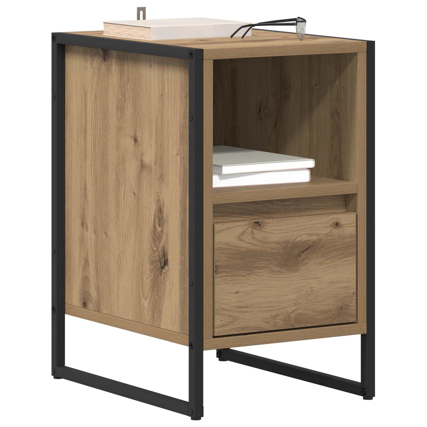 vidaXL Κομοδίνο Artisan Δρυς 39,5 x 30 x 50 εκ Επεξεργασμένο Ξύλο