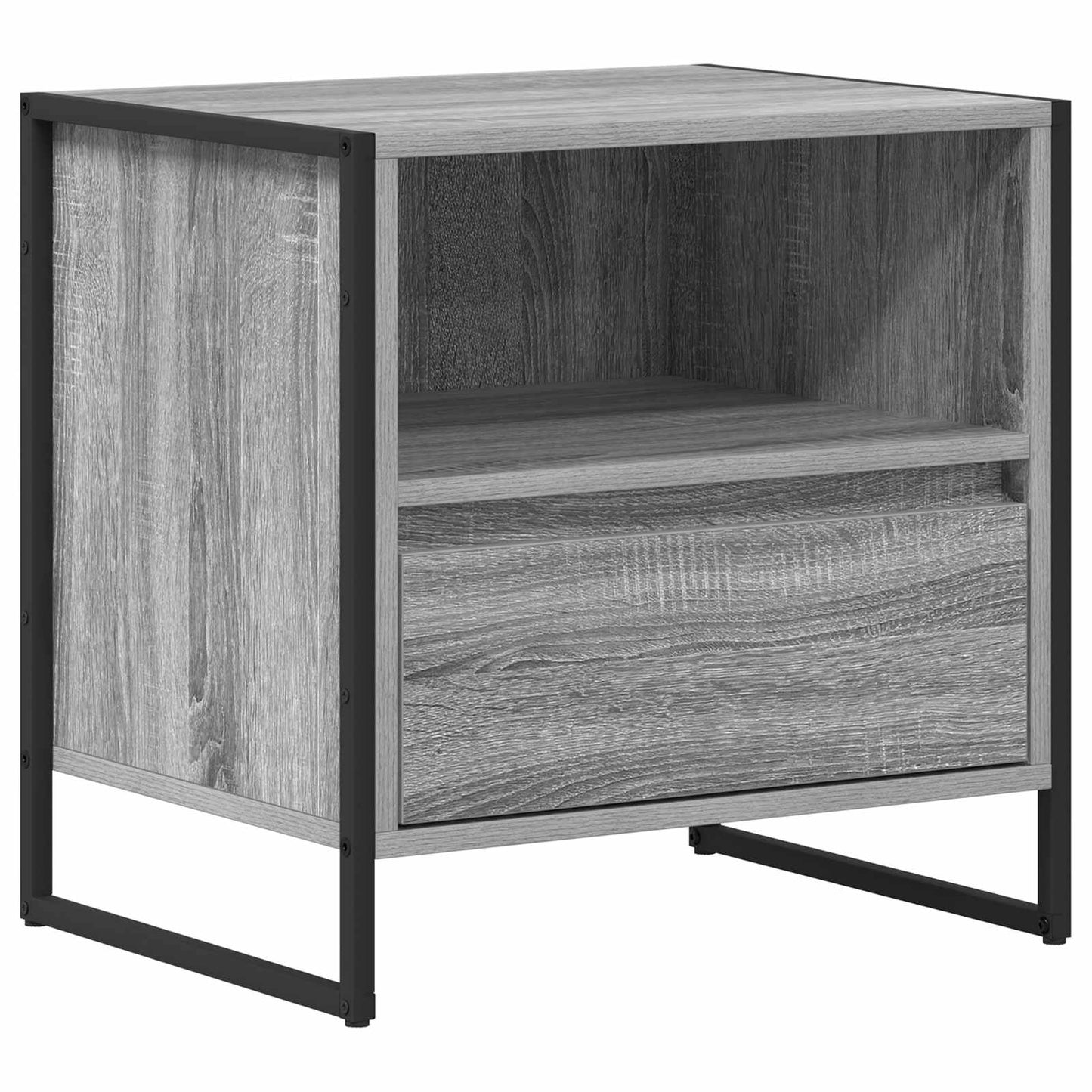 vidaXL Κομοδίνο Γκρίζο Σονομα 50 x 39,5 x 50 εκ. Επεξεργασμένο ξύλο