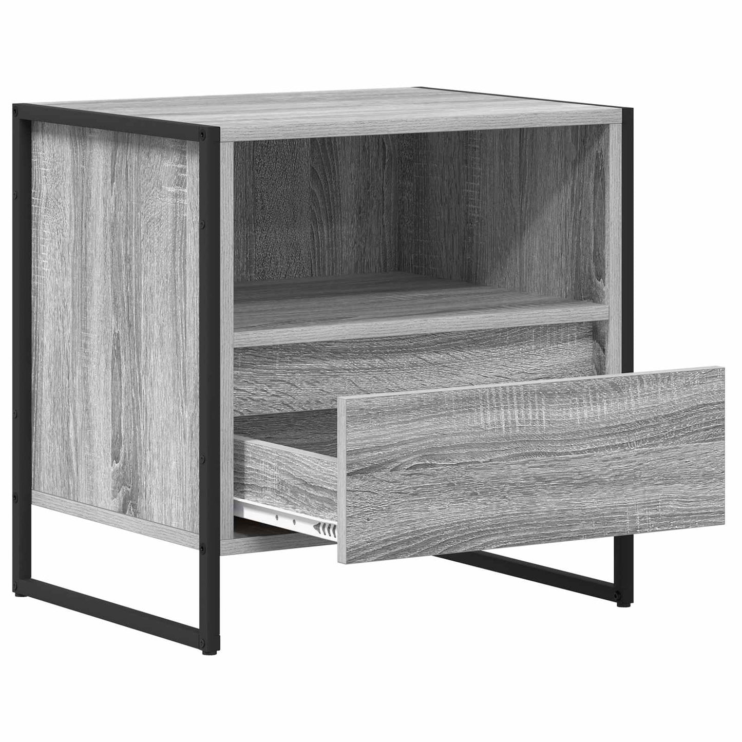 vidaXL Κομοδίνο Γκρίζο Σονομα 50 x 39,5 x 50 εκ. Επεξεργασμένο ξύλο