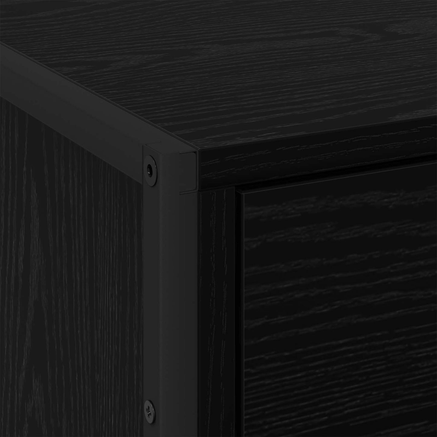 vidaXL Κομοδίνο 2 pcs Μαύρη Οξυά 50 x 39.5 x 50 εκ. Επεξεργασμένο ξύλο