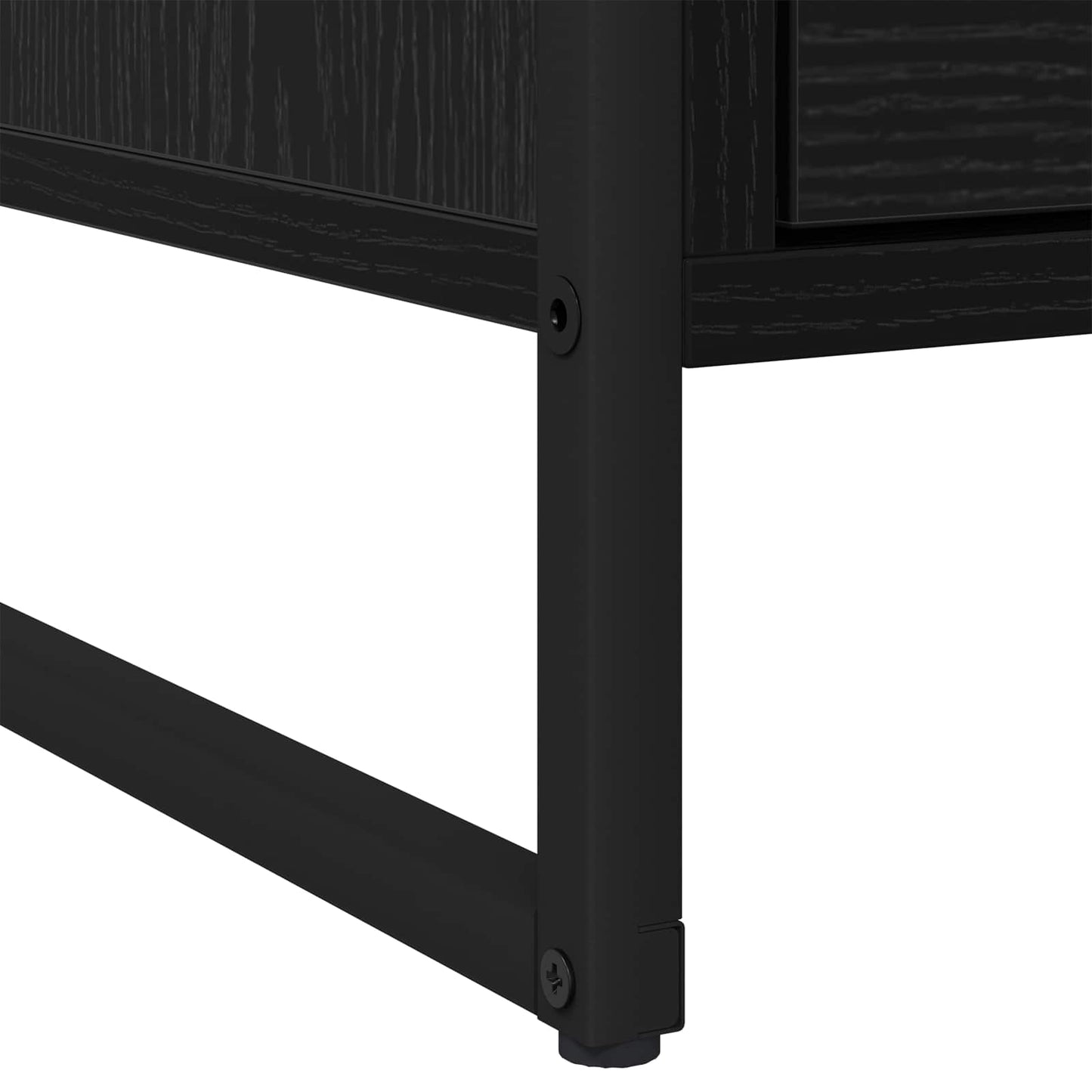 vidaXL Κομοδίνο 2 pcs Μαύρη Οξυά 50 x 39.5 x 50 εκ. Επεξεργασμένο ξύλο