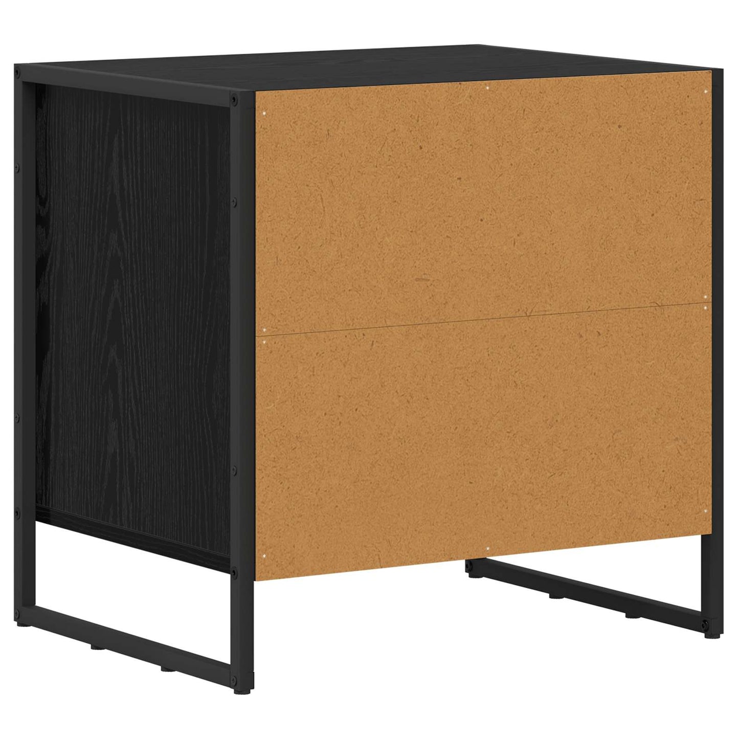 vidaXL Κομοδίνο 2 pcs Μαύρη Οξυά 50 x 39.5 x 50 εκ. Επεξεργασμένο ξύλο