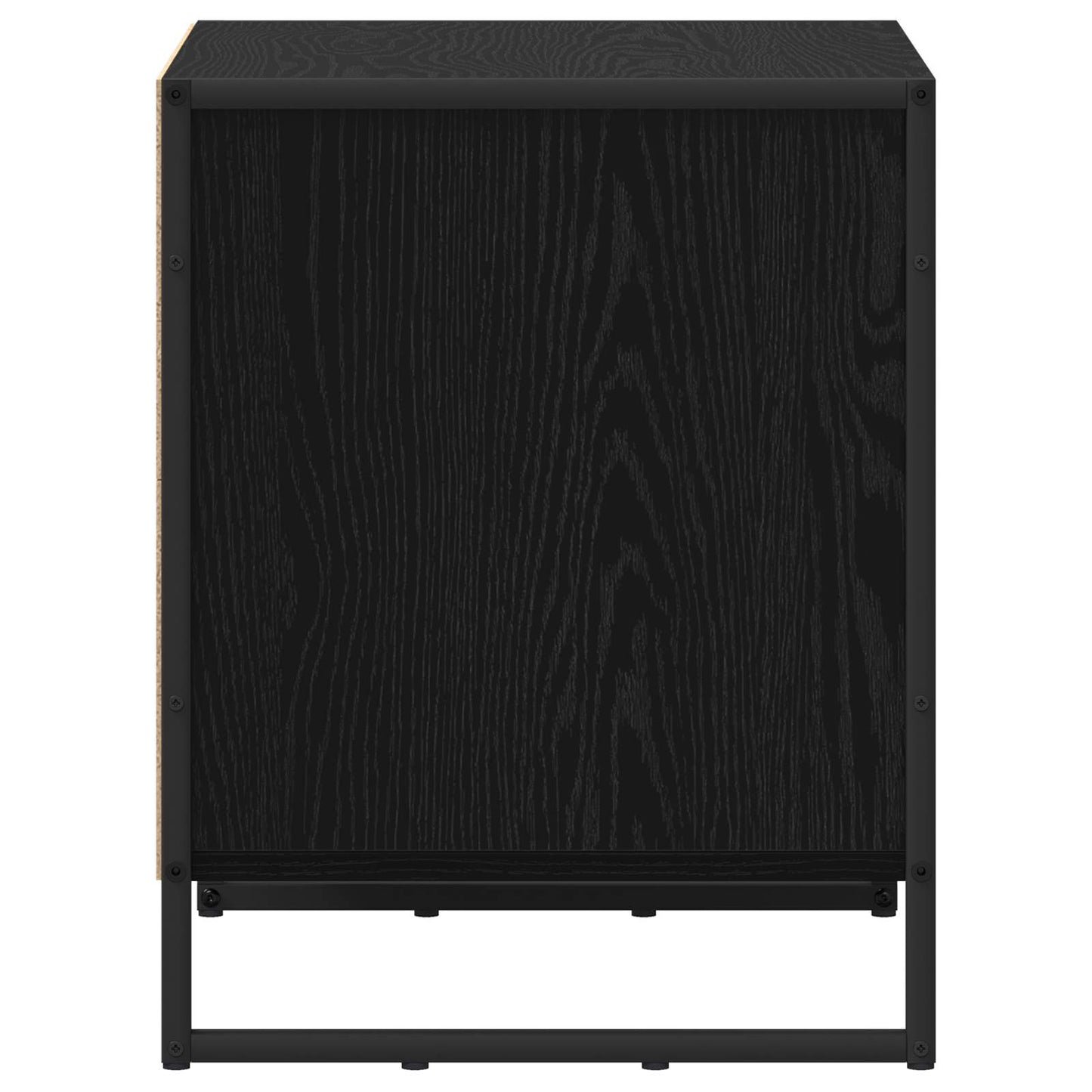vidaXL Κομοδίνο 2 pcs Μαύρη Οξυά 50 x 39.5 x 50 εκ. Επεξεργασμένο ξύλο