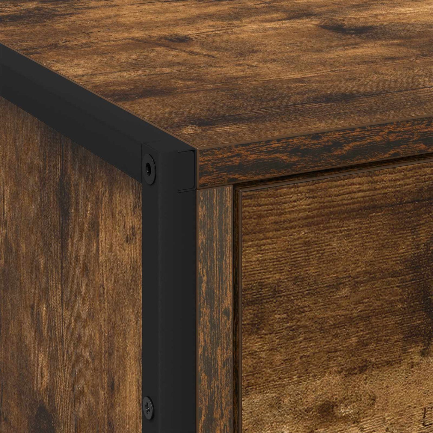 vidaXL Κομοδίνο με συρτάρι 2 pcs Καπνιστό Δρύς 50 x 39.5 x 50 εκ.
