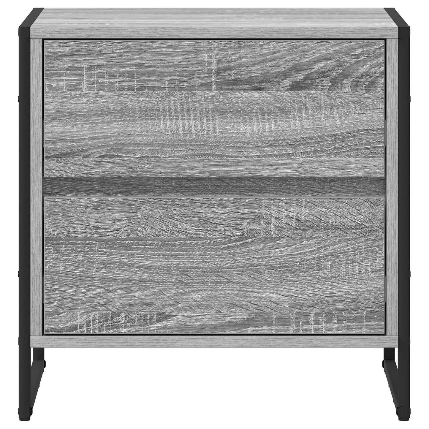 vidaXL Κομοδίνο Γκρίζο Σονομα 50 x 39.5 x 50 εκ. Επεξεργασμένο ξύλο