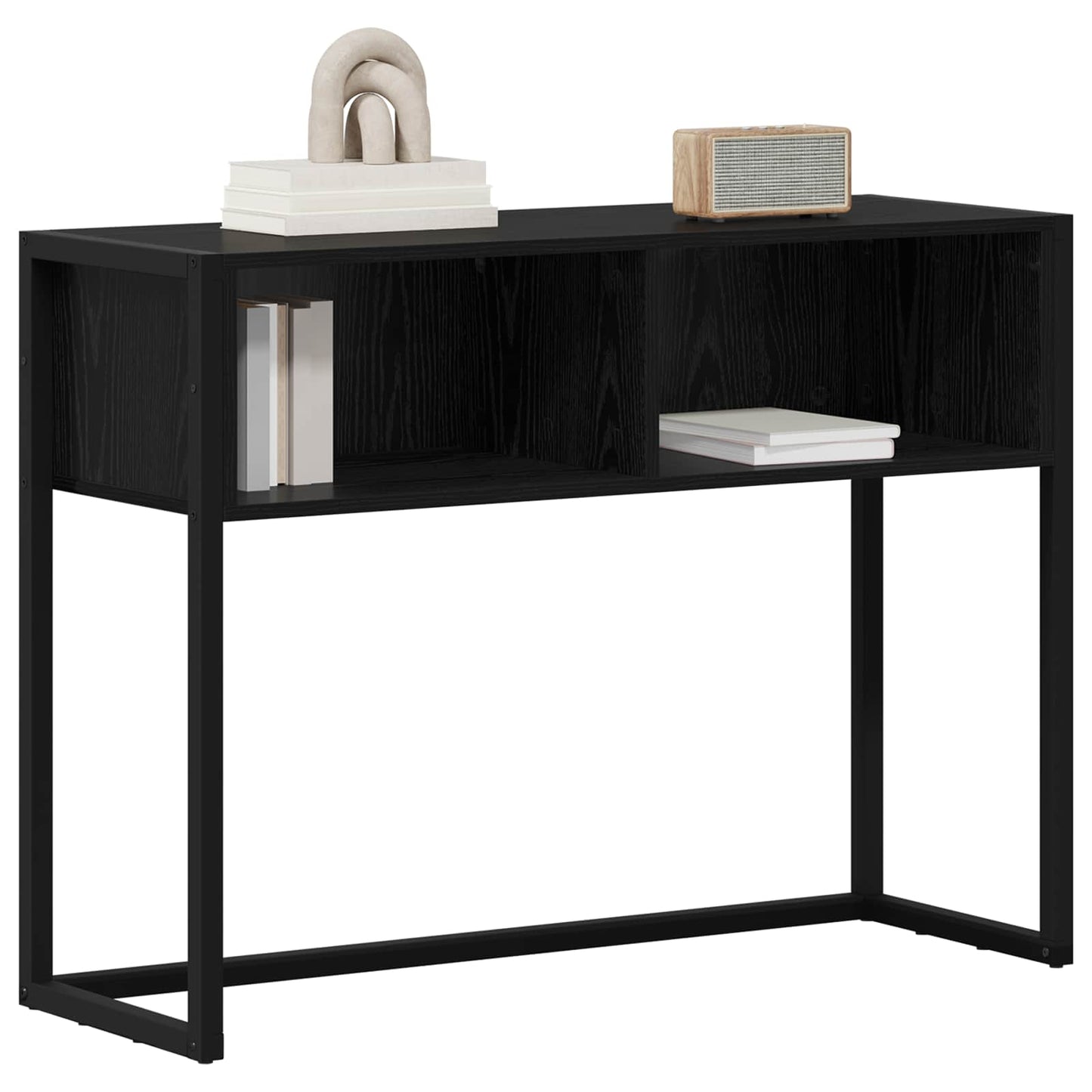 vidaXL End Table Μαύρη Οξυά 100 x 36 x 75 εκ. Επεξεργασμένο ξύλο