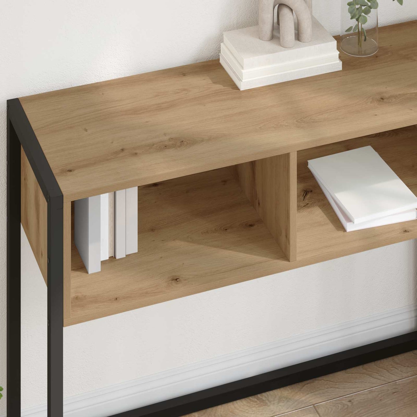 vidaXL End Table Καρυδιά Χειροποίητης Εργασίας 100 x 36 x 75 εκ.