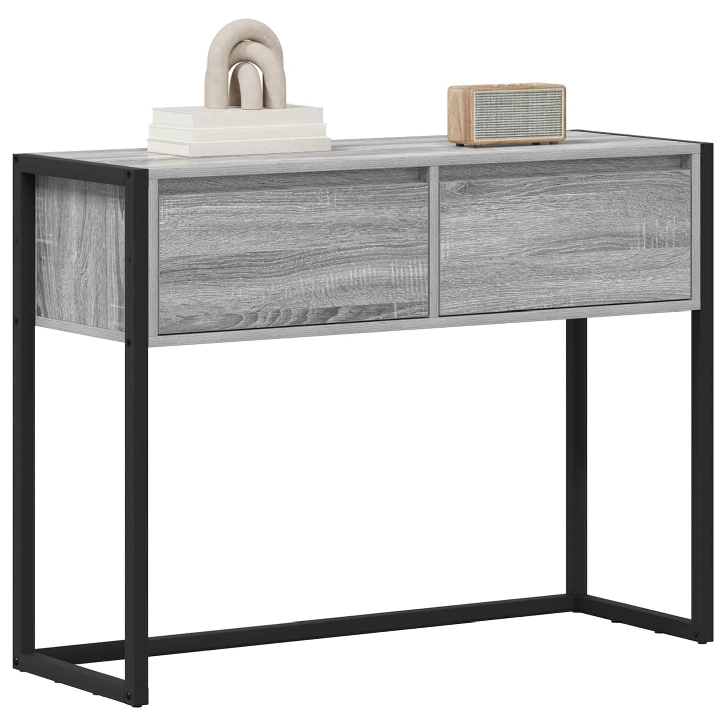 vidaXL End Table Γκρίζο Σονομα 100 x 36 x 75 εκ. Επεξεργασμένο ξύλο