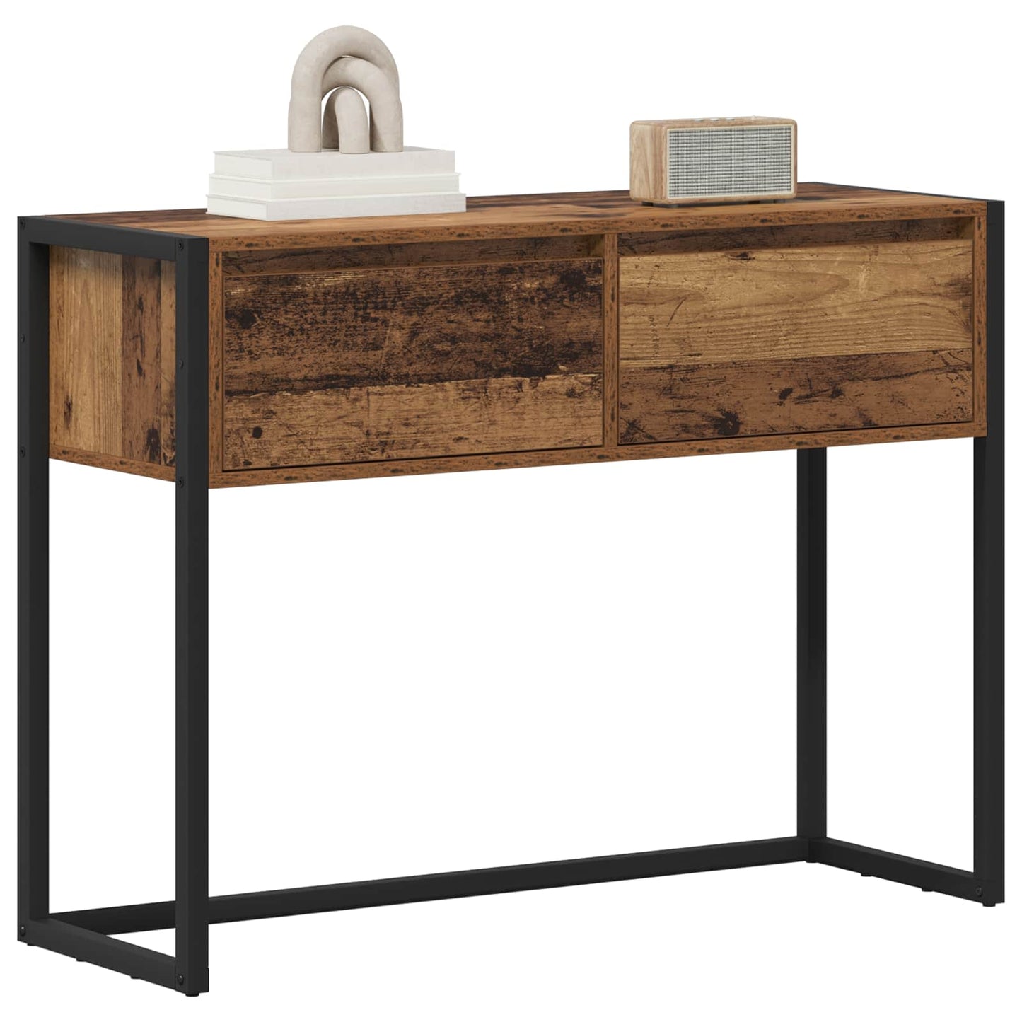 vidaXL End Table Παλιό Ξύλο 100 x 36 x 75 εκ. Επεξεργασμένο ξύλο