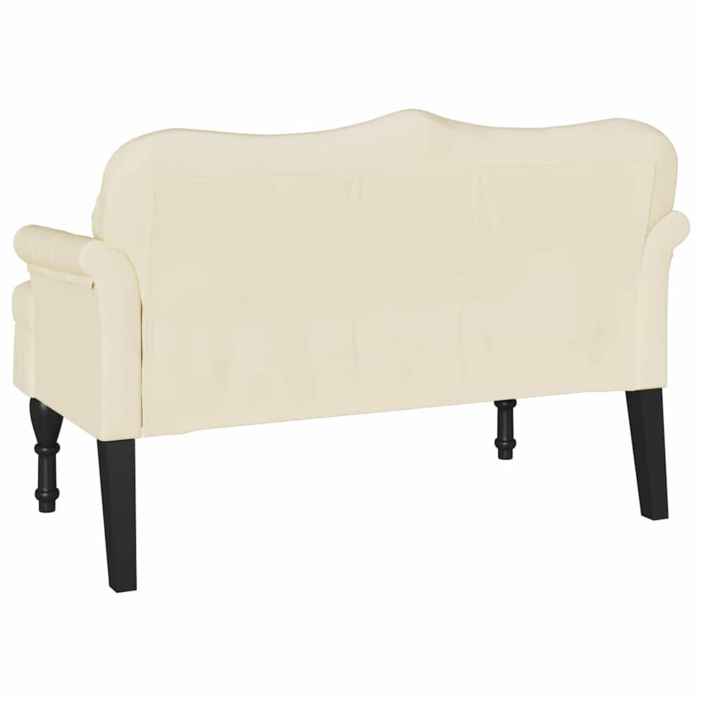 vidaXL Καναπές Chesterfield Κρεμ 120,5 x 65 x 75 εκ. Τεχνητό Δέρμα