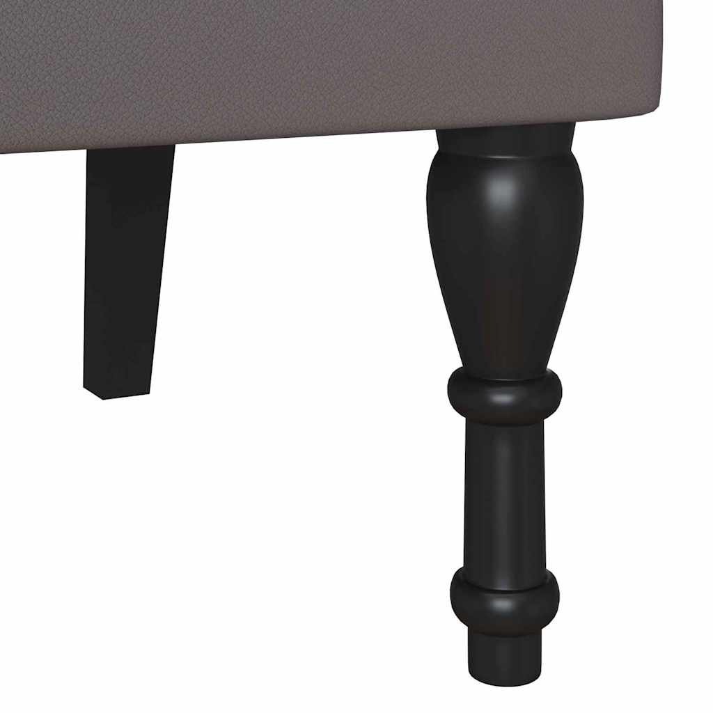 vidaXL Καναπές Chesterfield Γκρι 120,5 x 65 x 75 εκ. Τεχνητό Δέρμα