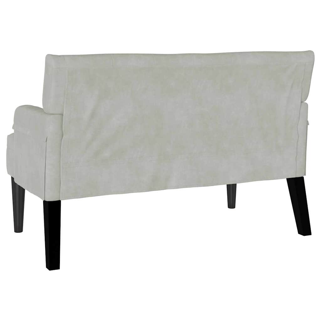 vidaXL Καναπές Chesterfield Ανοιχτό γκρι 112 x 65,5 x 75 εκ. Βελούδο