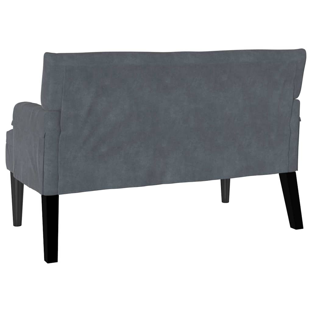 vidaXL Καναπές Chesterfield Σκούρο Γκρι 112 x 65,5 x 75 εκ. Βελούδο