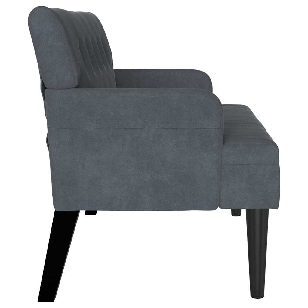 vidaXL Καναπές Chesterfield Σκούρο Γκρι 112 x 65,5 x 75 εκ. Βελούδο