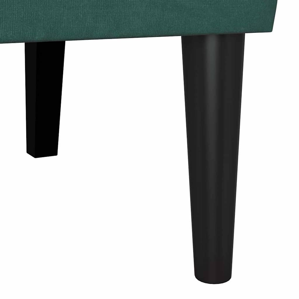 vidaXL Καναπές Chesterfield Σκούρο Πράσινο 112 x 65,5 x 75 εκ. Βελούδο