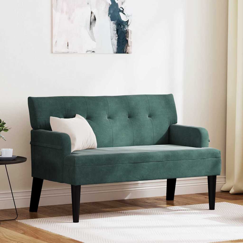 vidaXL Καναπές Chesterfield Σκούρο Πράσινο 112 x 65,5 x 75 εκ. Βελούδο