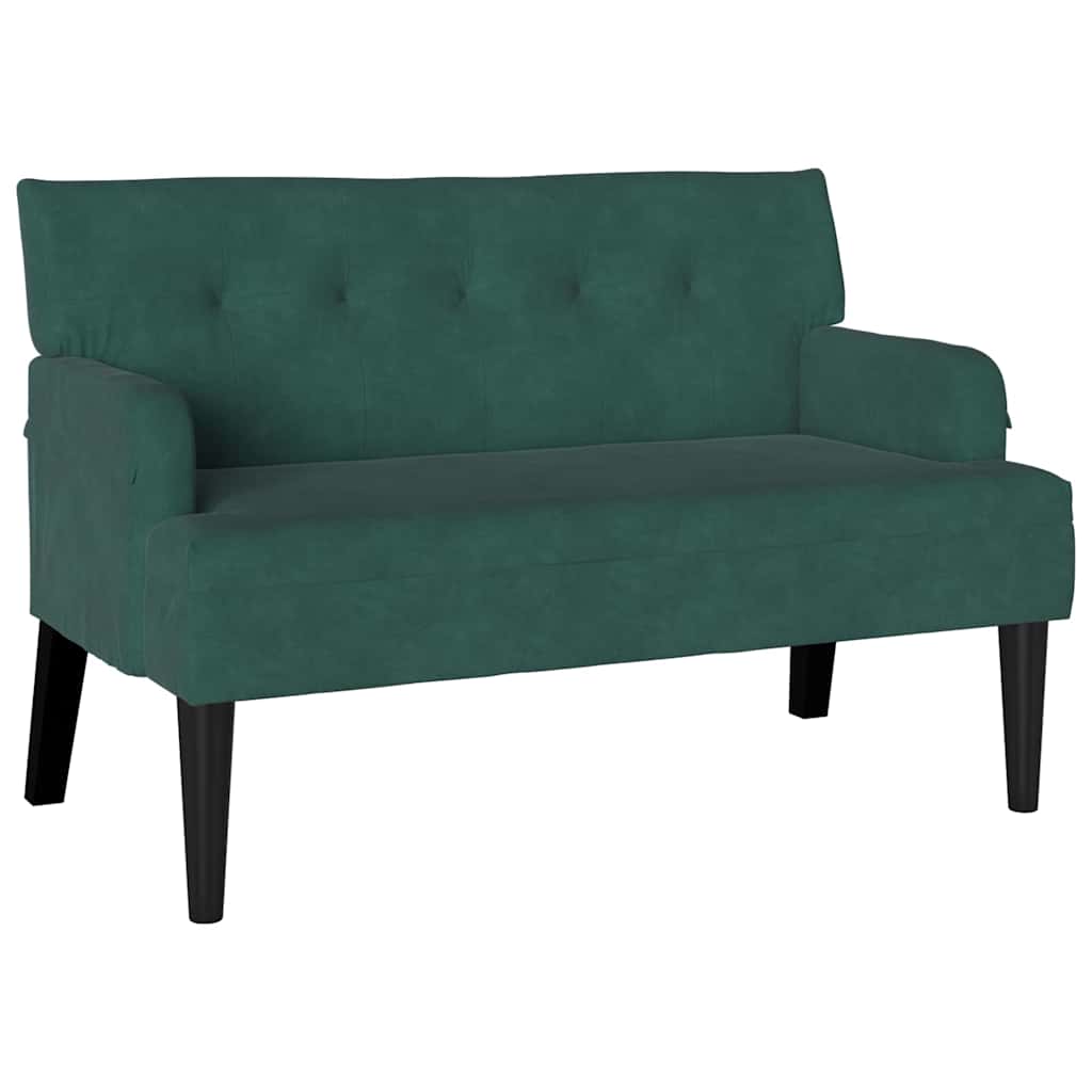vidaXL Καναπές Chesterfield Σκούρο Πράσινο 112 x 65,5 x 75 εκ. Βελούδο