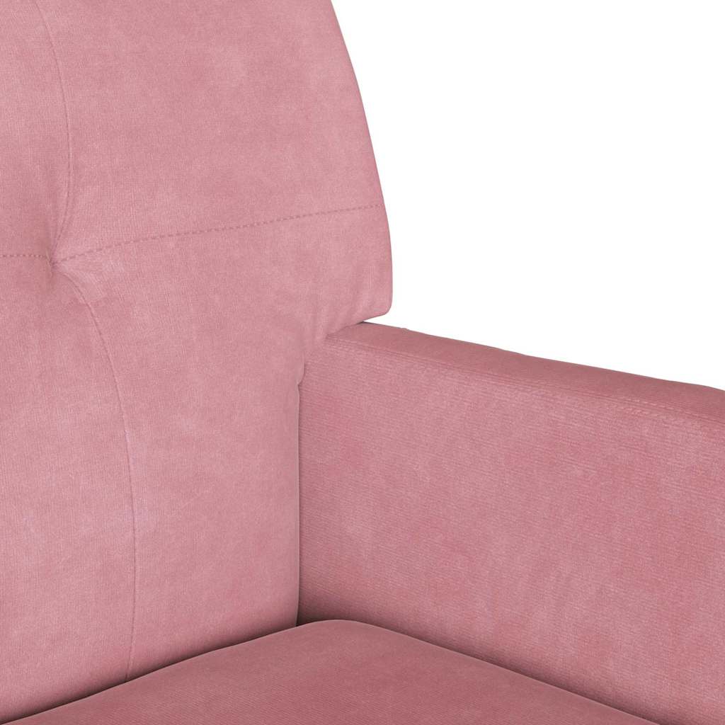 vidaXL Καναπές Chesterfield Ροζ 112 x 65.5 x 75 εκ. Βελούδο