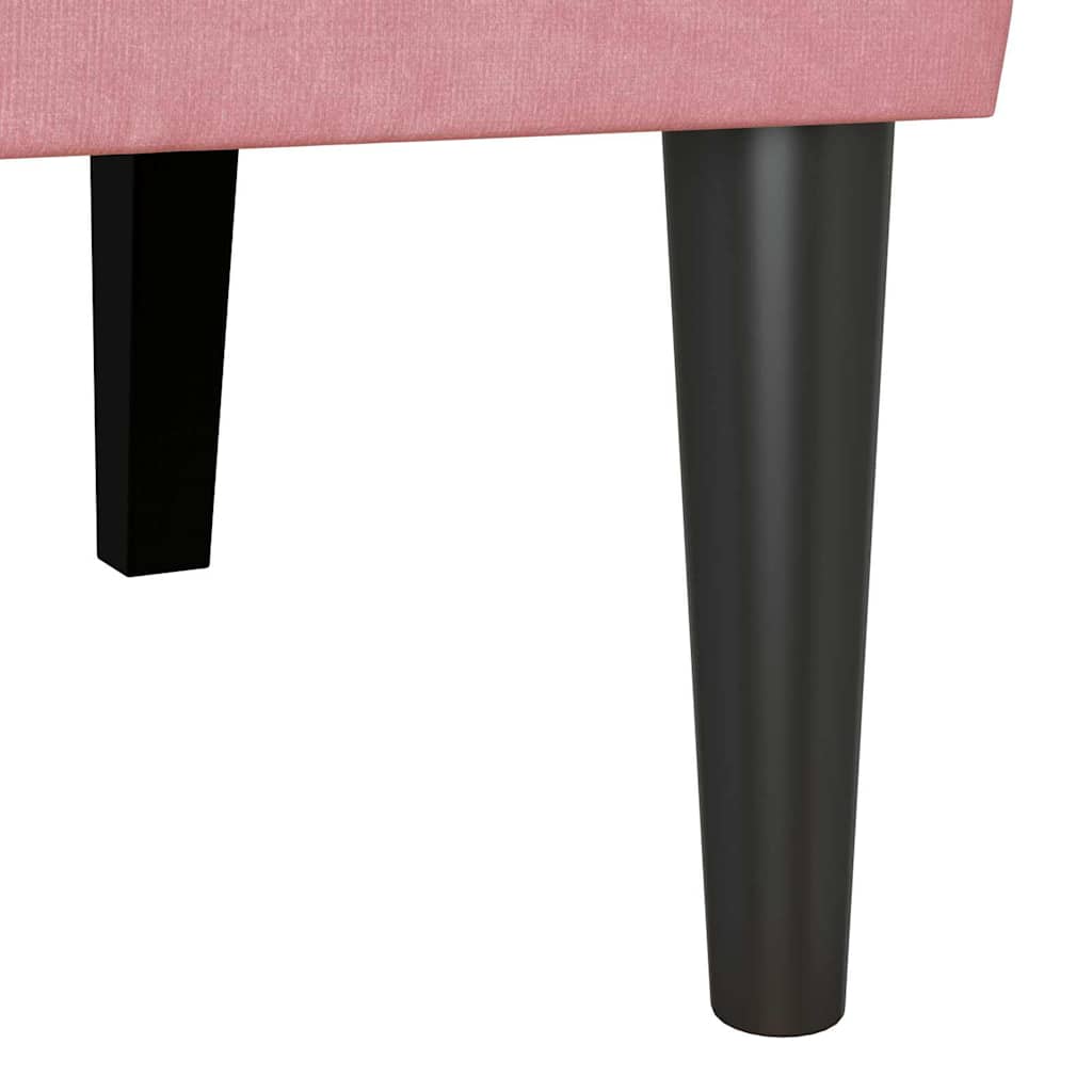 vidaXL Καναπές Chesterfield Ροζ 112 x 65.5 x 75 εκ. Βελούδο