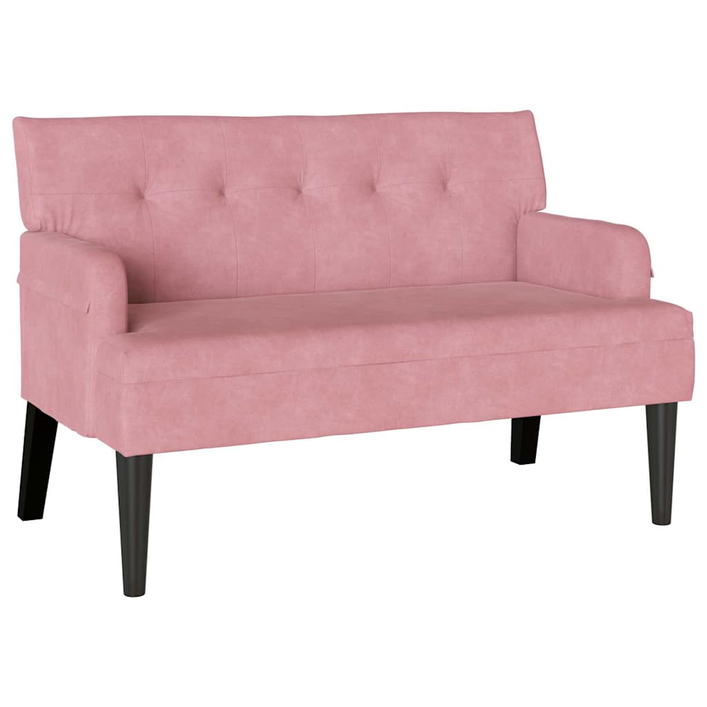 vidaXL Καναπές Chesterfield Ροζ 112 x 65.5 x 75 εκ. Βελούδο