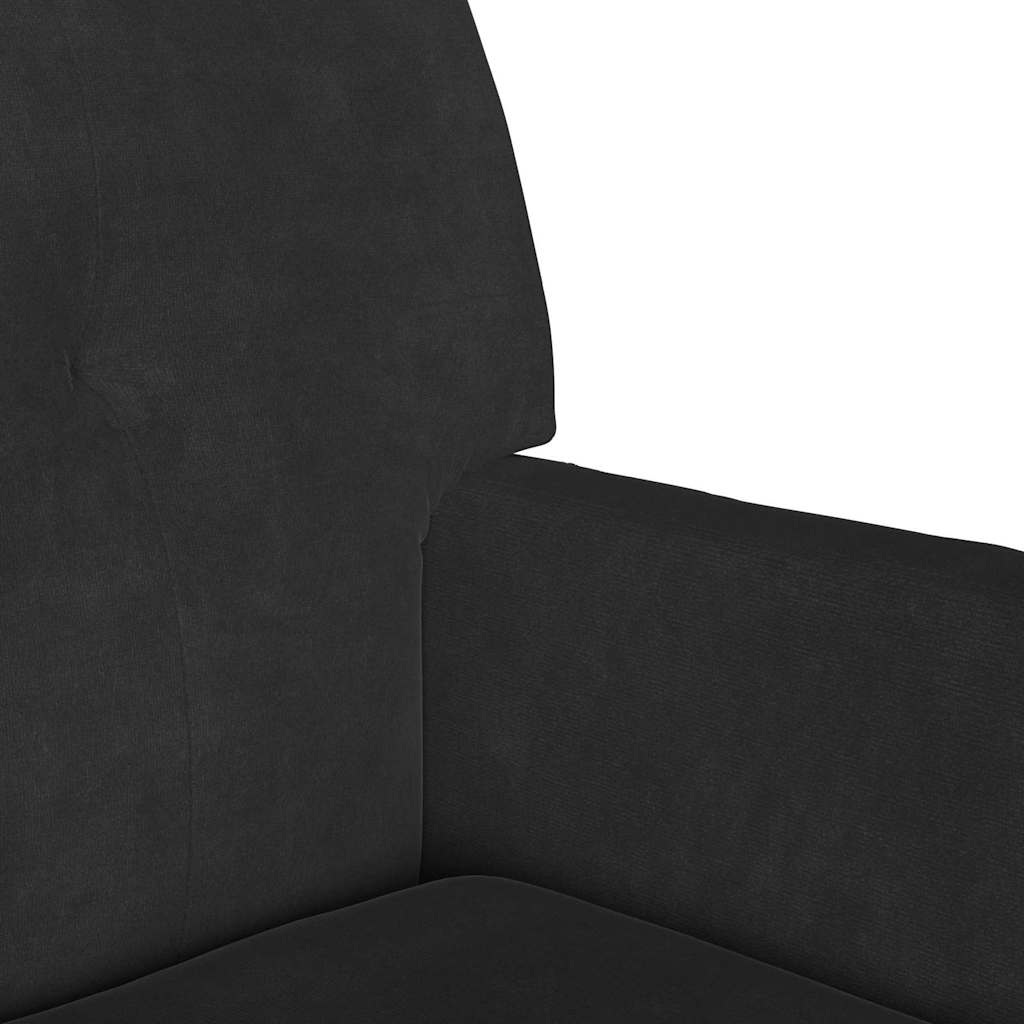 vidaXL Καναπές Chesterfield Μαύρο 112 x 65.5 x 75 εκ. Βελούδο