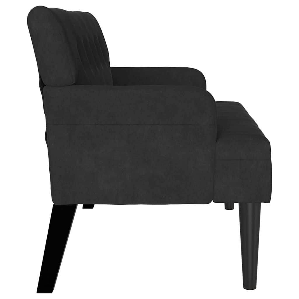 vidaXL Καναπές Chesterfield Μαύρο 112 x 65.5 x 75 εκ. Βελούδο