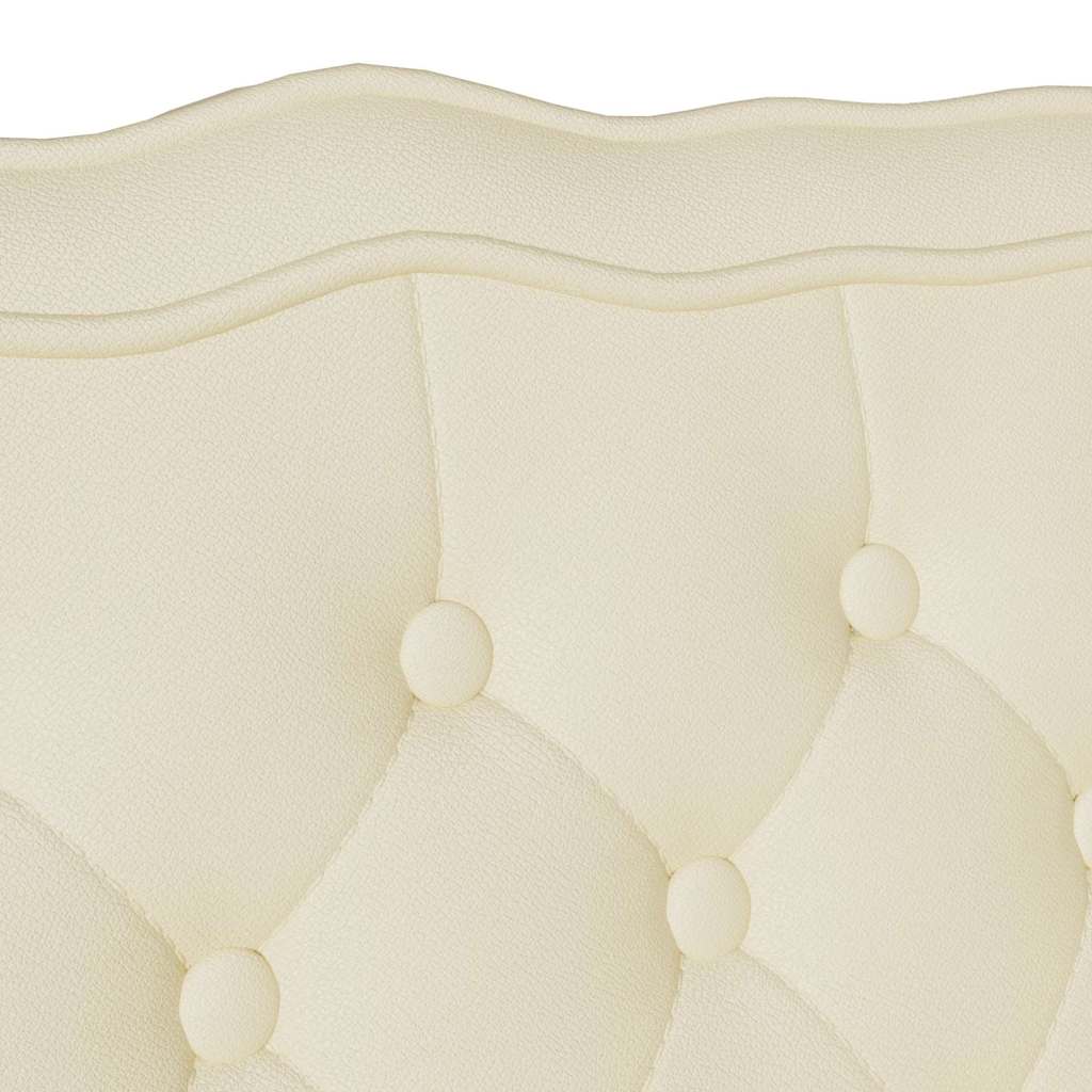 vidaXL Καναπές Chesterfield Κρεμ 119,5 x 64,5 x 75 εκ. Τεχνητό Δέρμα