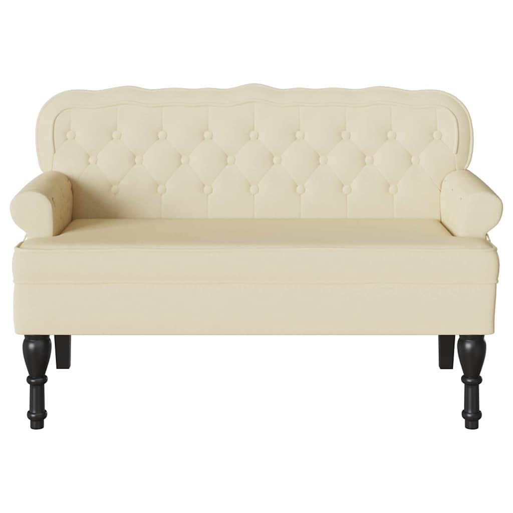vidaXL Καναπές Chesterfield Κρεμ 119,5 x 64,5 x 75 εκ. Τεχνητό Δέρμα