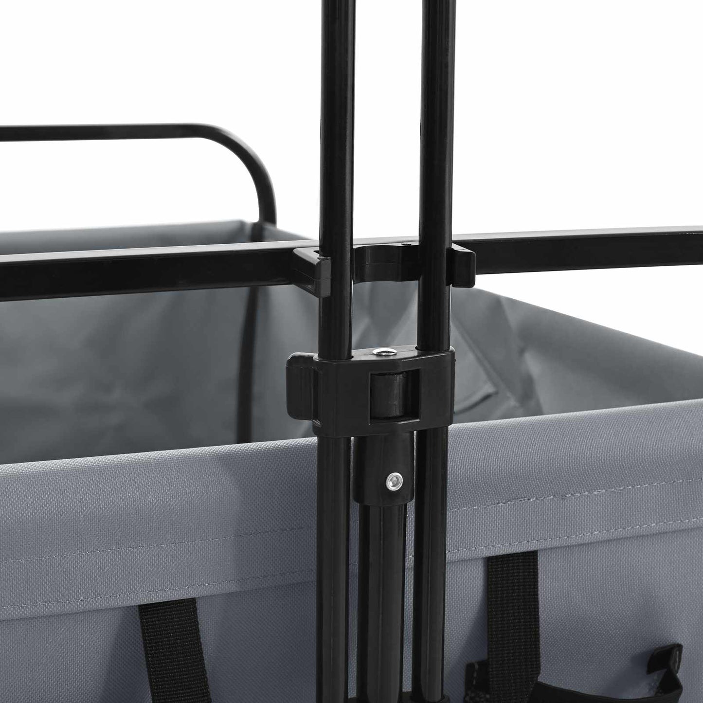 vidaXL Αναδιπλούμενο Τρόλεϊ Χειρός Γκρι 89 x 63 x 96 εκ