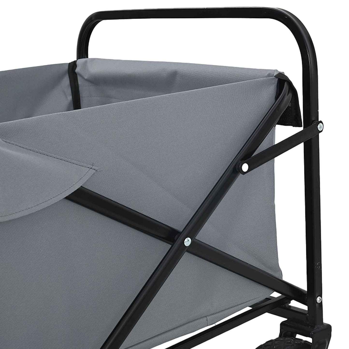 vidaXL Αναδιπλούμενο Τρόλεϊ Χειρός Γκρι 94 x 53 x 99 εκ Ύφασμα Oxford