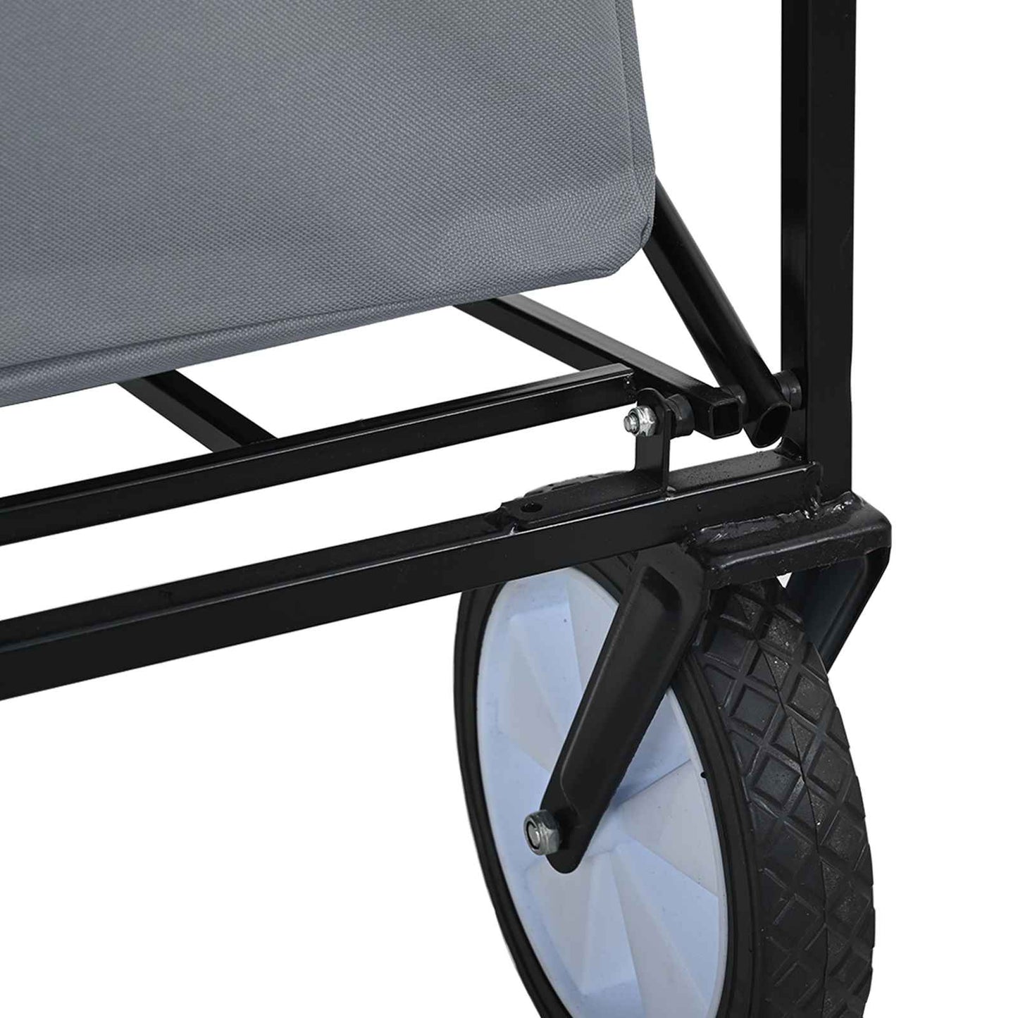 vidaXL Αναδιπλούμενο Τρόλεϊ Χειρός Γκρι 94 x 53 x 99 εκ Ύφασμα Oxford