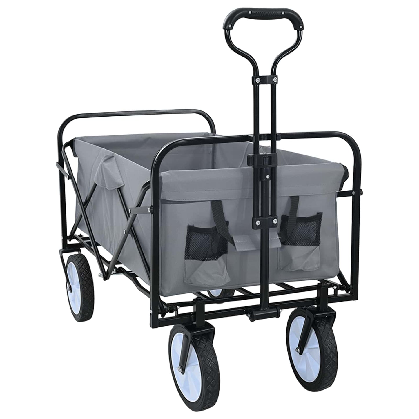 vidaXL Αναδιπλούμενο Τρόλεϊ Χειρός Γκρι 94 x 53 x 99 εκ Ύφασμα Oxford