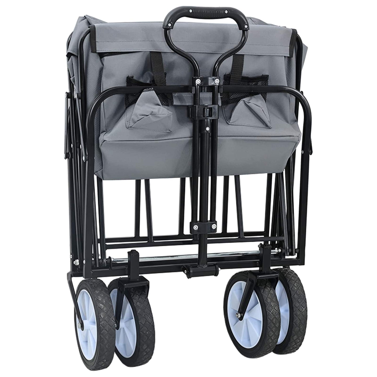 vidaXL Αναδιπλούμενο Τρόλεϊ Χειρός Γκρι 94 x 53 x 99 εκ Ύφασμα Oxford
