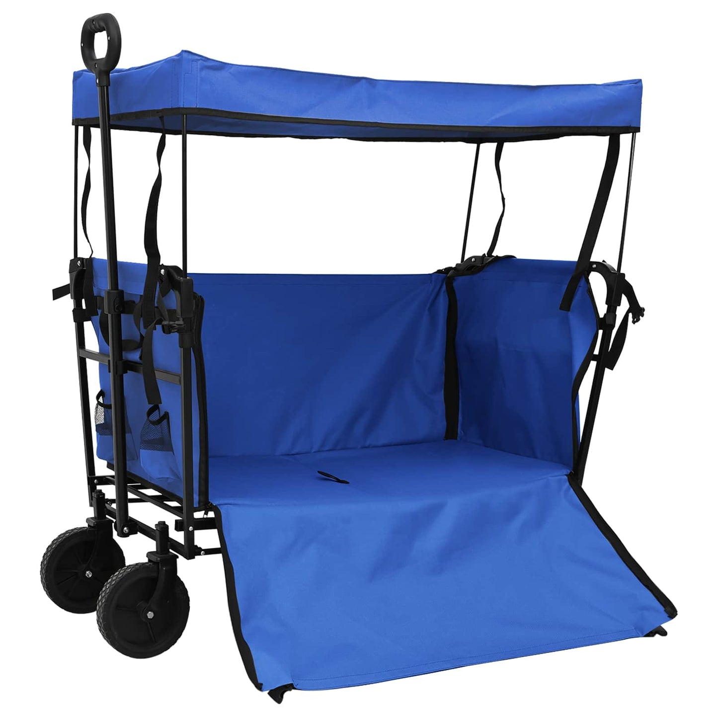 vidaXL Αναδιπλούμενο Τρόλεϊ Χειρός Μαύρο 105 x 56.5 x 116 εκ.