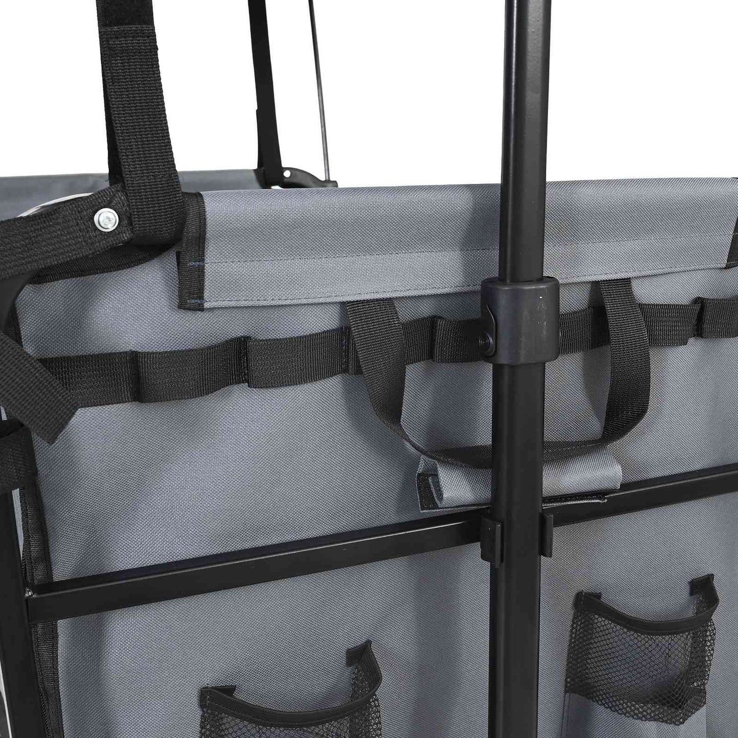 vidaXL Αναδιπλούμενο Τρόλεϊ Χειρός Γκρι 105 x 56.5 x 116 εκ.