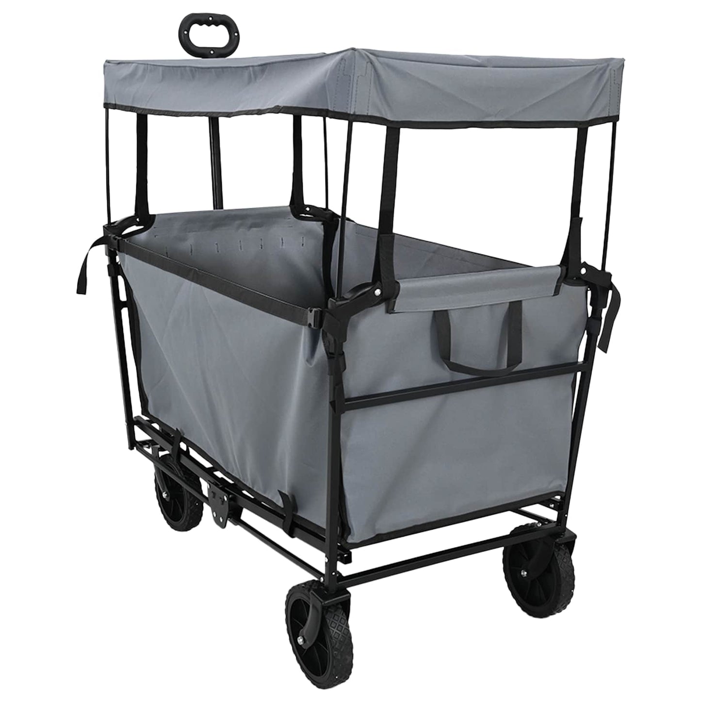 vidaXL Αναδιπλούμενο Τρόλεϊ Χειρός Γκρι 105 x 56.5 x 116 εκ.