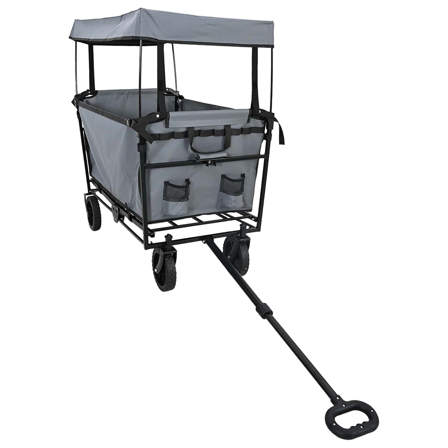 vidaXL Αναδιπλούμενο Τρόλεϊ Χειρός Γκρι 105 x 56.5 x 116 εκ.