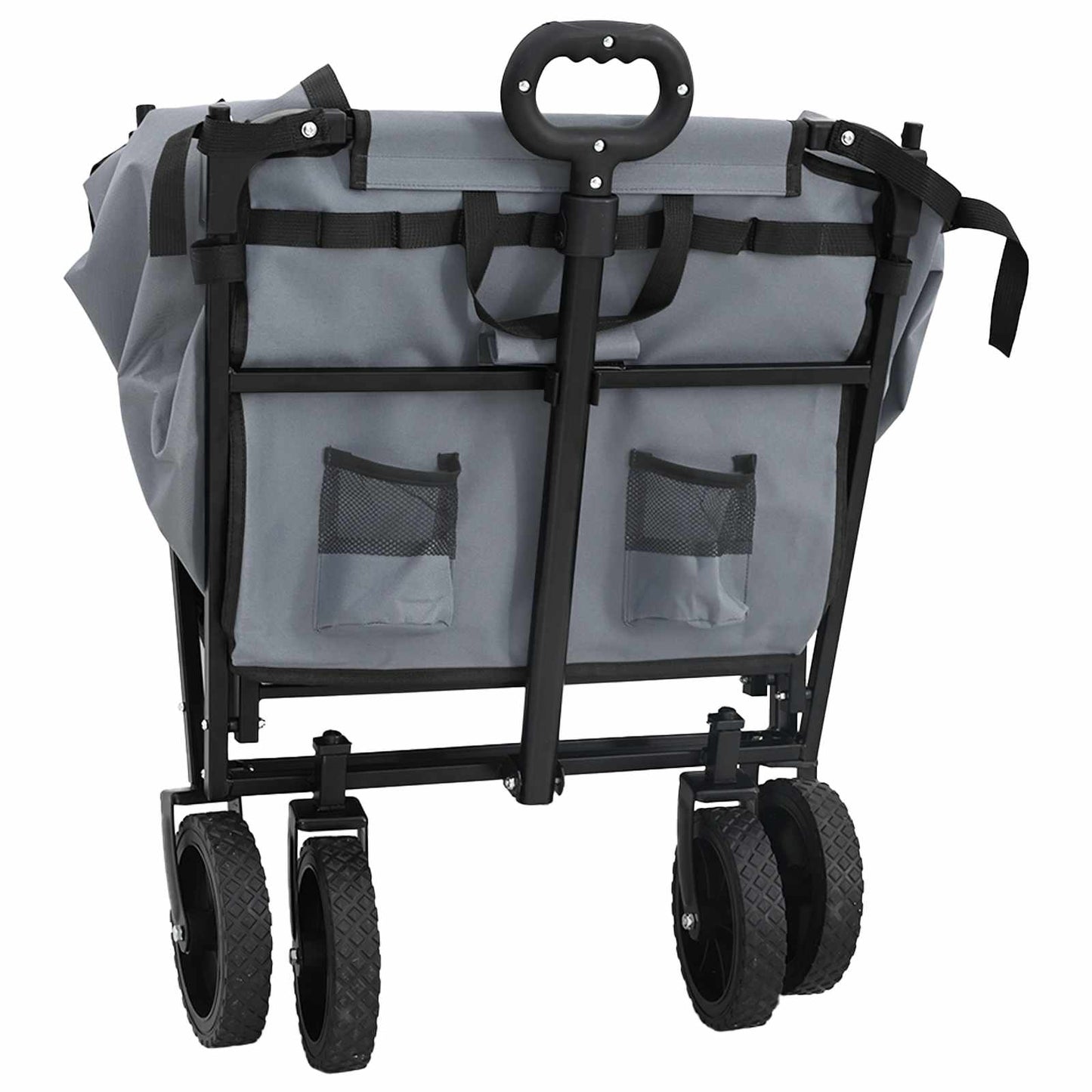 vidaXL Αναδιπλούμενο Τρόλεϊ Χειρός Γκρι 105 x 56.5 x 116 εκ.