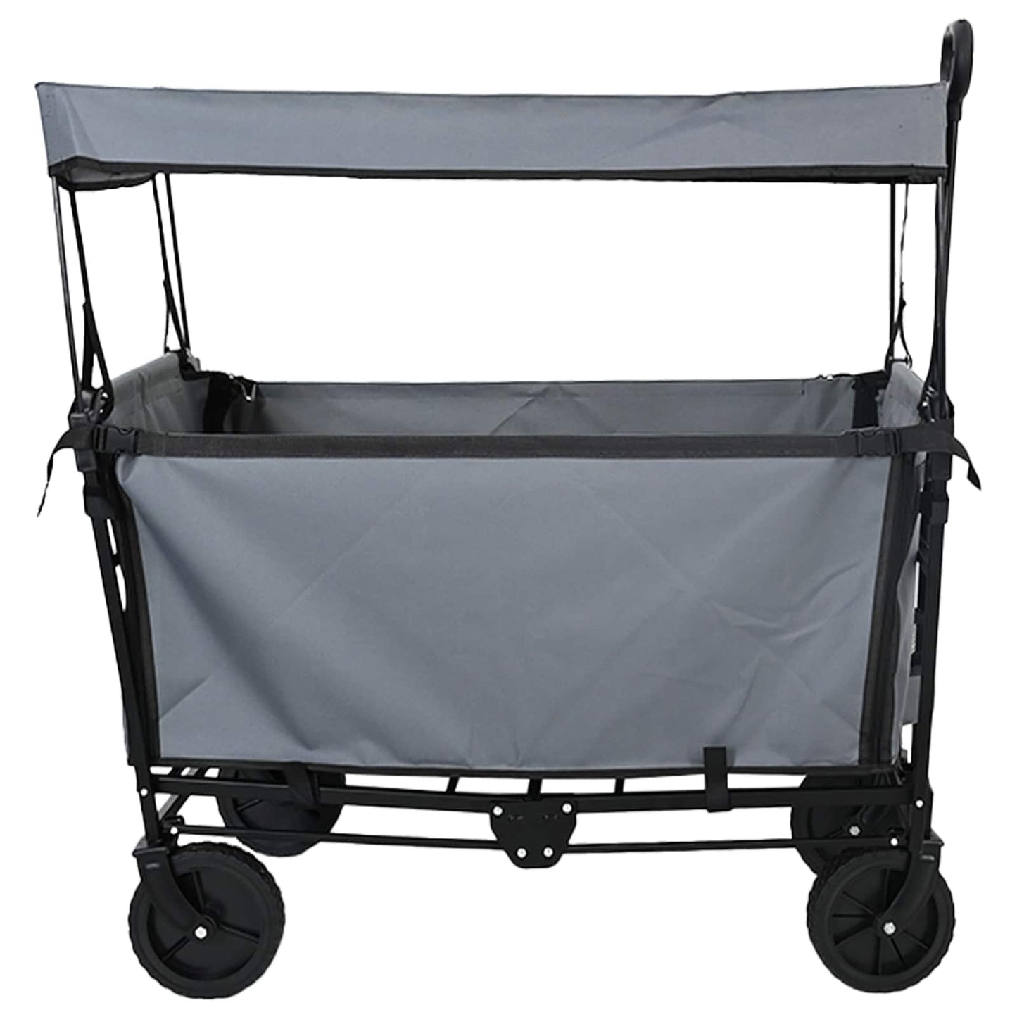 vidaXL Αναδιπλούμενο Τρόλεϊ Χειρός Γκρι 105 x 56.5 x 116 εκ.