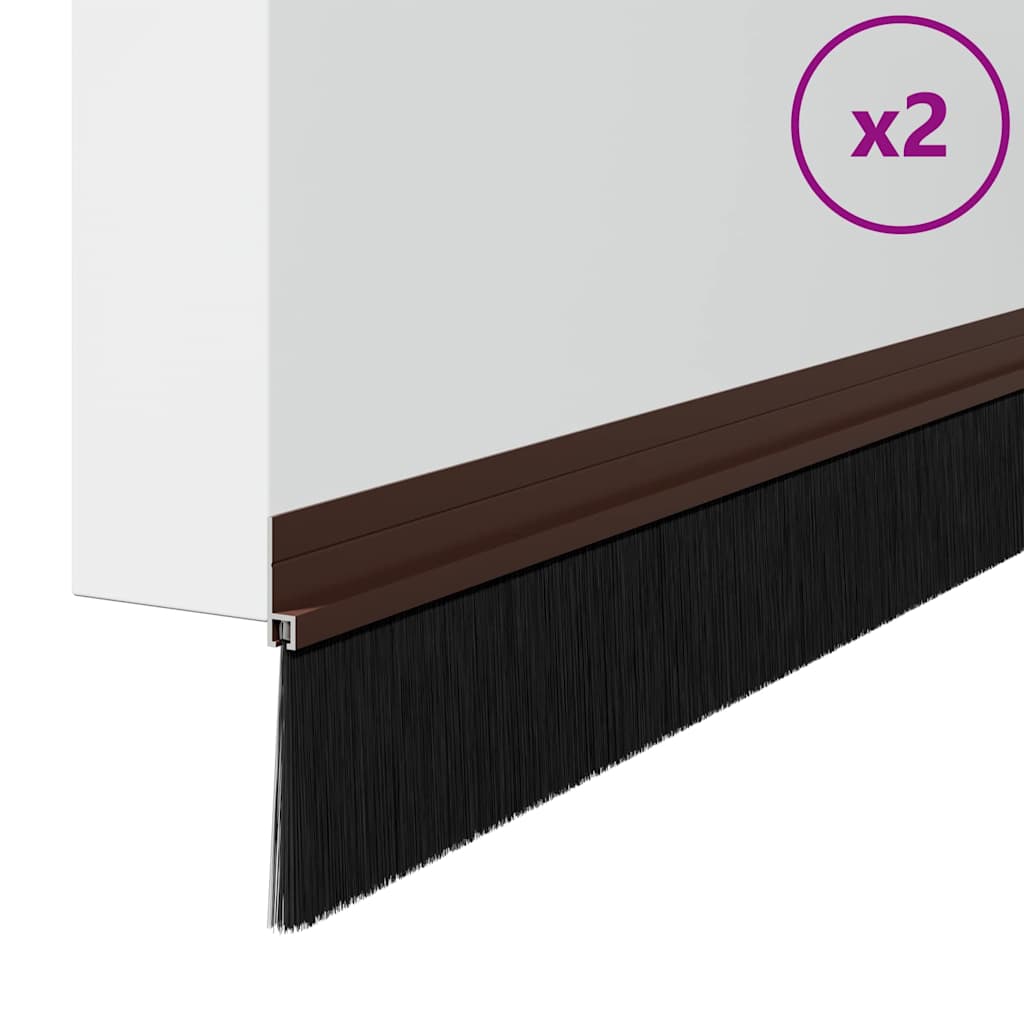 vidaXL Αυτοκόλλητες σφραγίδες πόρτας 2 pcs Καφέ 100 cm