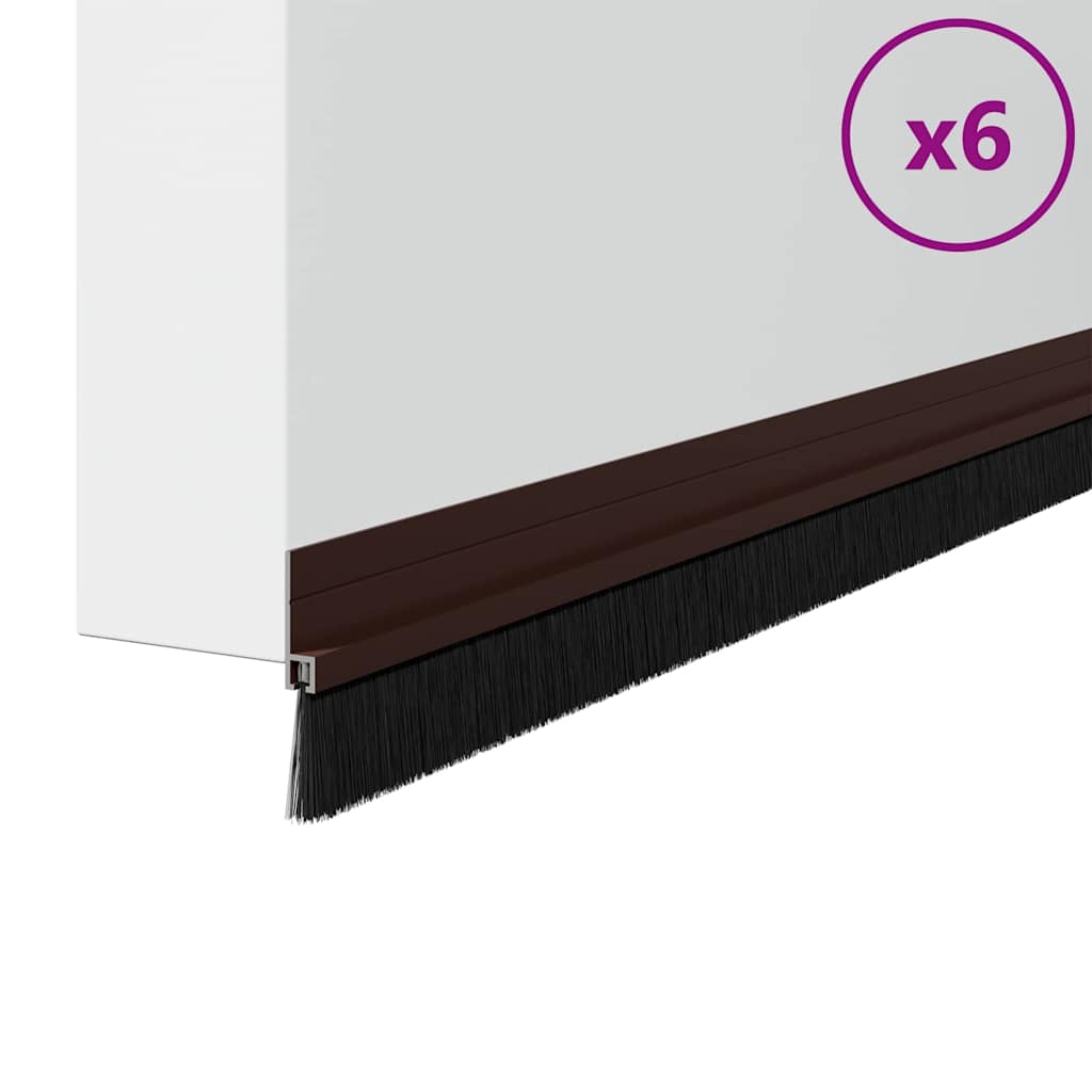 vidaXL Αυτοκόλλητες σφραγίδες πόρτας 6 pcs Καφέ 100 cm