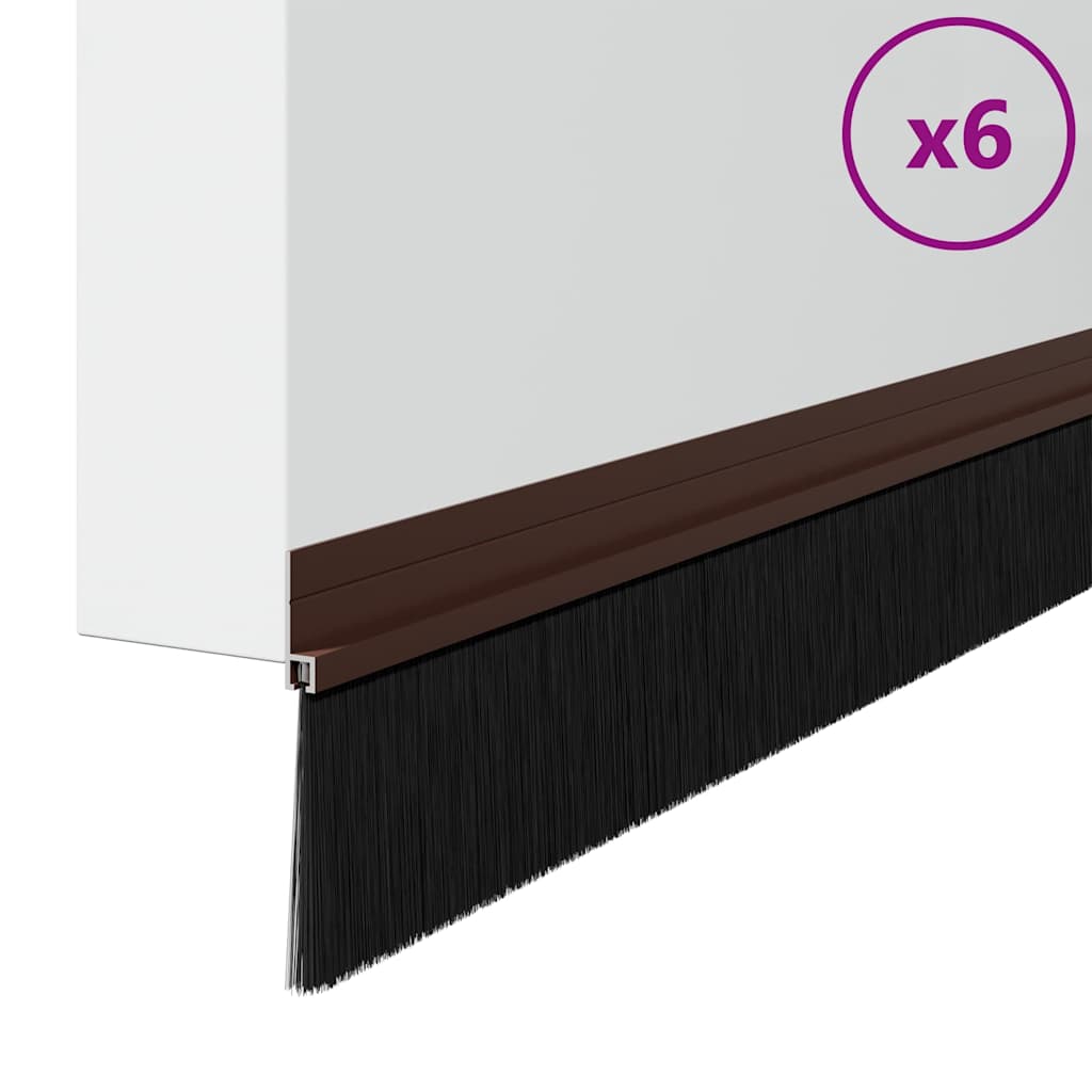 vidaXL Αυτοκόλλητες σφραγίδες πόρτας 6 pcs Καφέ 100 cm