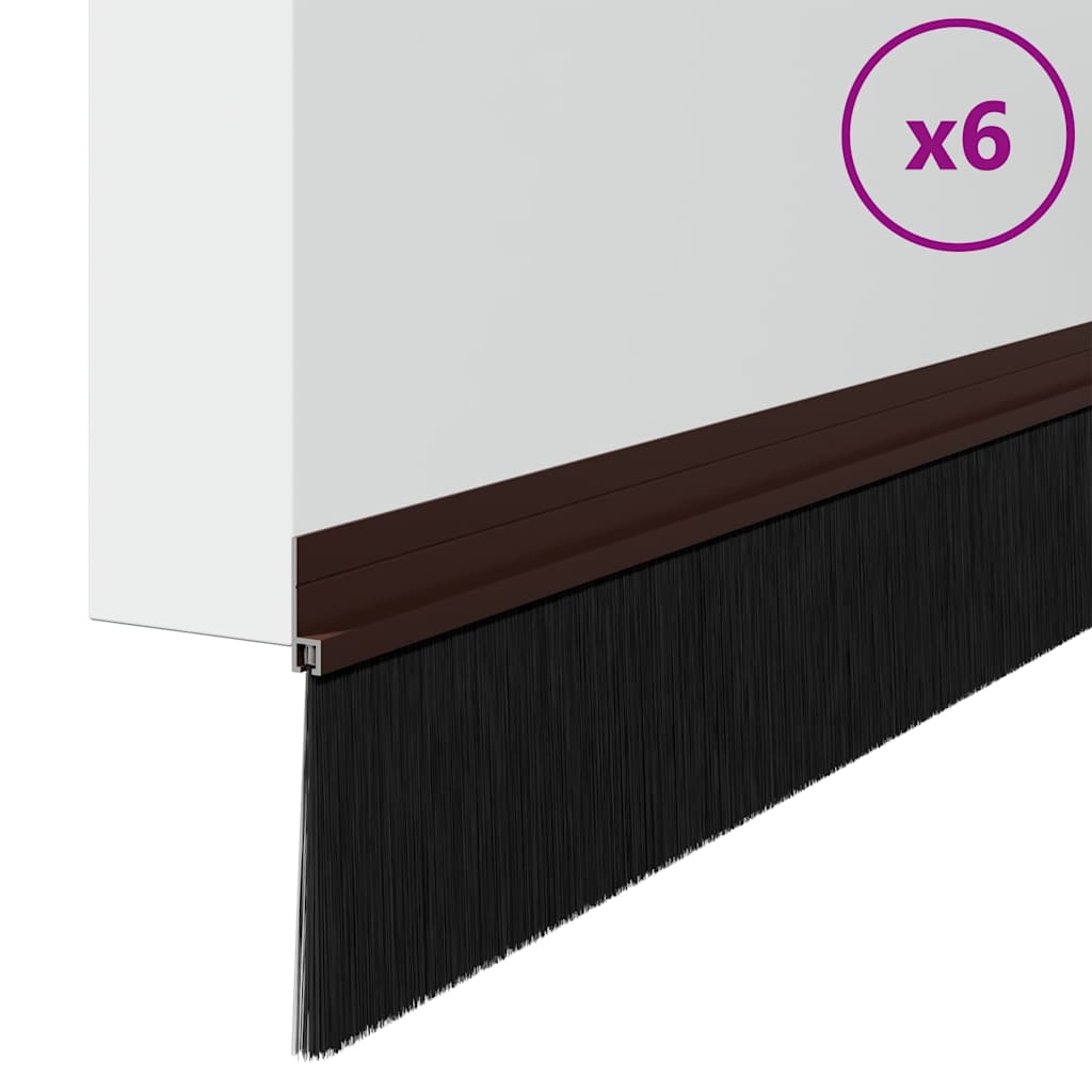 vidaXL Αυτοκόλλητες σφραγίδες πόρτας 6 pcs Καφέ 100 cm