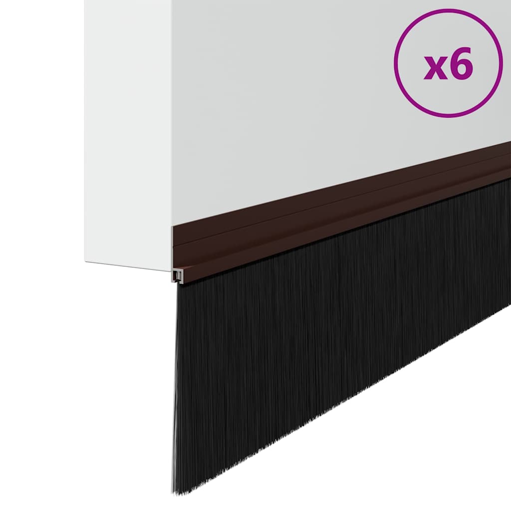 vidaXL Αυτοκόλλητες σφραγίδες πόρτας 6 pcs Καφέ 100 cm