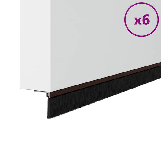 vidaXL Αυτοκόλλητες σφραγίδες πόρτας 6 pcs Καφέ 100 cm